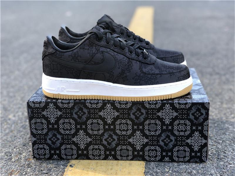 PK GOD CLOT x fragment x Nike Air Force 1 PRM BLACK retail materials ready to ship